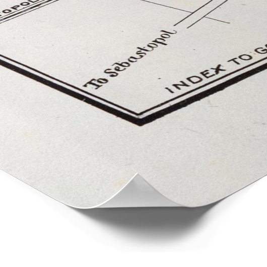 Oude Santa Rosa CA Map (1898) Poster (Hoek)