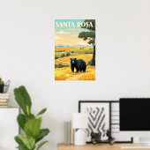 Oude Santa Rosa Californië Poster (Thuiskantoor)