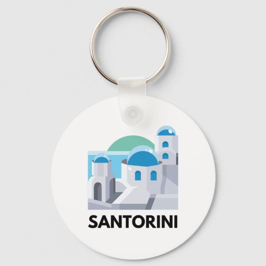 Oude Santorini Griekenland Sleutelhanger (Voorkant)