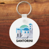 Oude Santorini Griekenland Sleutelhanger (Voorkant)