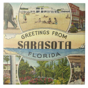 Oude Sarasota keramische tegel Tegeltje