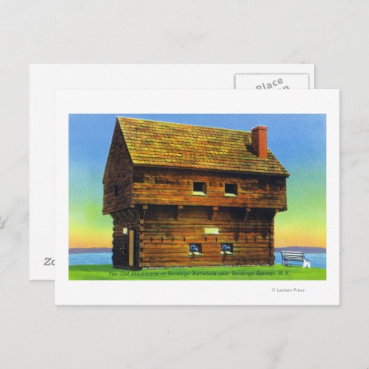 Oude saratoga-slagplaats briefkaart (Voorkant / Achterkant)