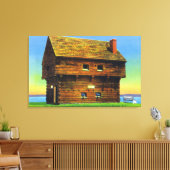 Oude saratoga-slagplaats canvas afdruk (Insitu (Woonkamer))