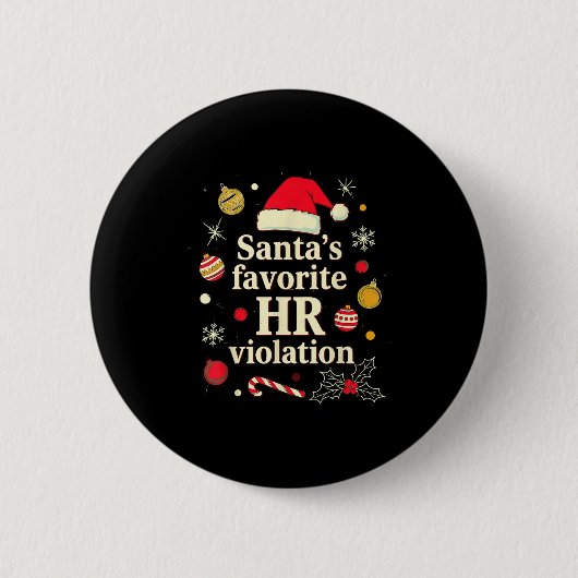 Oude Sarcastische Retro Hr Overtreding Kerstmis Af Ronde Button 5,7 Cm (Voorkant)