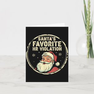 Oude Sarcastische Retro Hr Overtreding Kerstmis Ui Kaart