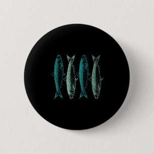 Oude Sardine Vis Kunst Ingeblikte Sardines Liefheb Ronde Button 5,7 Cm