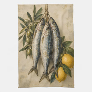 Oude Sardines met Citroenen & Olijven Mediterranea Theedoek