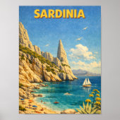 Oude Sardinia Reis Cala Goloritzé Poster (Voorkant)
