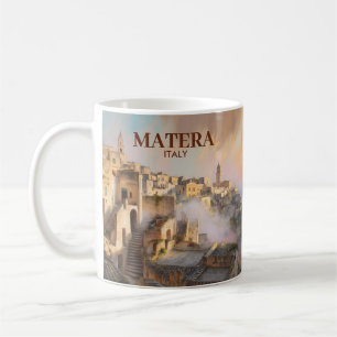 Oude Sassi di Matera Italië Reis Aquarel Koffiemok