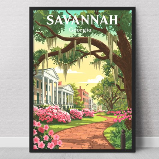 Oude Savannah Georgia Poster