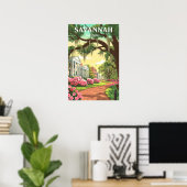 Oude Savannah Georgia Poster (Thuiskantoor)