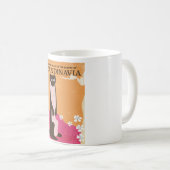 Oude Scandinavische reisposter. Koffiemok (Voorkant rechts)