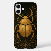 Oude Scarab Mystique Goud op Zwart Case-Mate iPhone Case (Achterkant)