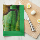 Oude schapen groene gras weide  theedoek (Quarter Fold)