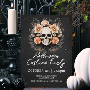 Oude Schedel Halloween Kaart
