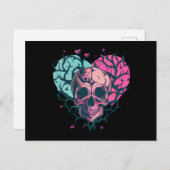 Oude Schedel Hart & Takken Briefkaart (Voorkant / Achterkant)