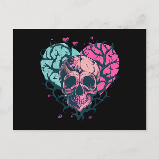 Oude Schedel Hart & Takken Briefkaart (Voorkant)