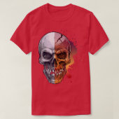 Oude schedel met barst Skeleton T-Shirt (Design voorkant)