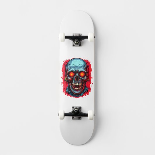 Oude schedel persoonlijk skateboard (Voorkant)