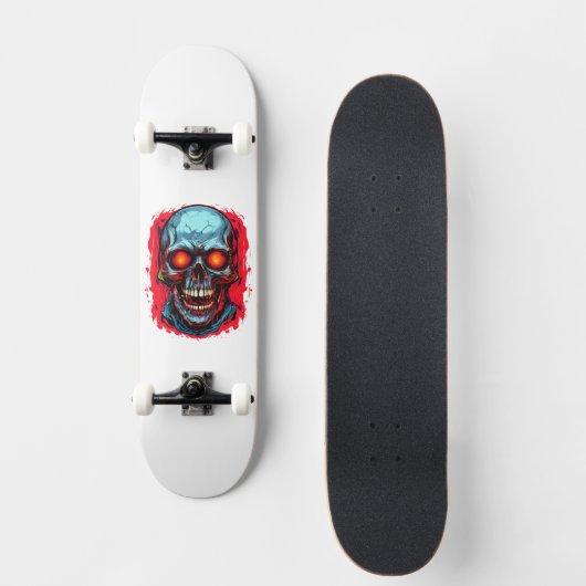 Oude schedel persoonlijk skateboard (Voorkant)