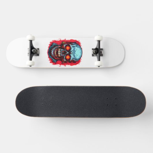 Oude schedel persoonlijk skateboard (Horizontaal)