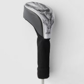 Oude Schedel Schets Golfheadcover (Schuin)