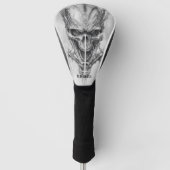 Oude Schedel Schets Golfheadcover (Voorkant)