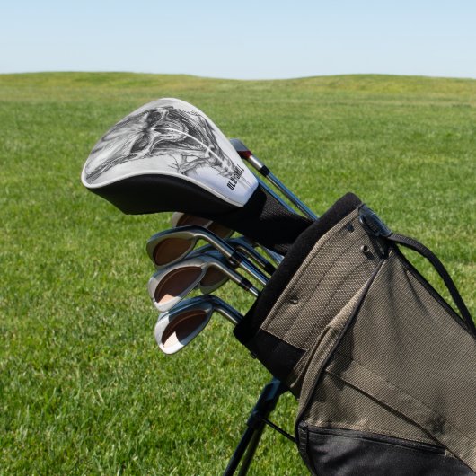 Oude Schedel Schets Golfheadcover (Insitu)