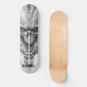 Oude Schedel Schets Persoonlijk Skateboard (Voorkant)