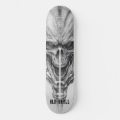 Oude Schedel Schets Persoonlijk Skateboard (Voorkant)