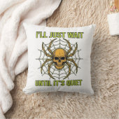 Oude Schedel Spin Grappig Halloween T-Shirt Ontwer Kussen (Deken)