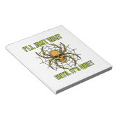 Oude Schedel Spin Grappig Halloween T-Shirt Ontwer Notitieblok (Schuin)