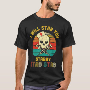 Oude Schedel Steek Stekelig Grappige Verpleegster  T-shirt