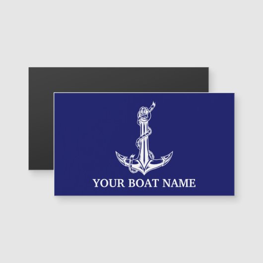 Oude scheepsanker touw bootnaam (Voorkant / Achterkant)