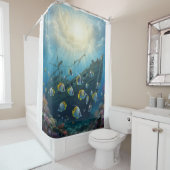 Oude scheepswrak op het rif met vis douchegordijn (In situ)