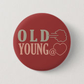 Oude scheet aangepaste knop ronde button 5,7 cm (Voorkant)