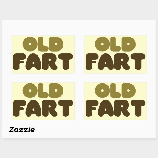 Oude scheet rechthoekige sticker (Vel)