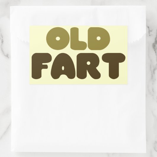 Oude scheet rechthoekige sticker (Tas)