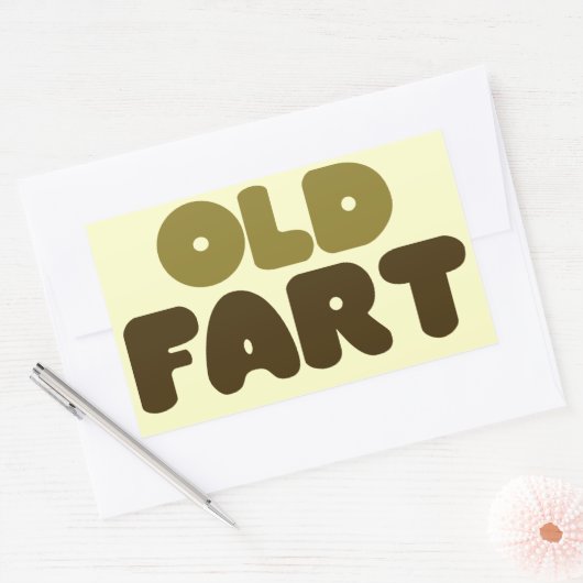 Oude scheet rechthoekige sticker (Envelop)