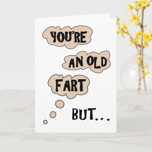 Oude scheet Warm Grappig Familie of Vriend Verjaar Kaart (Gele Bloem)