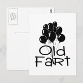Oude scheet zwarte ballonnen briefkaart (Voorkant / Achterkant)