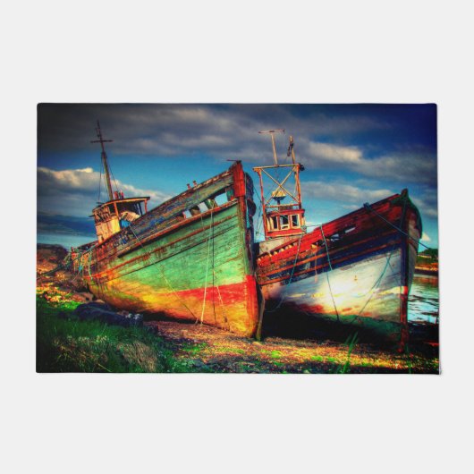 Oude  schepen deurmat (Voorkant)