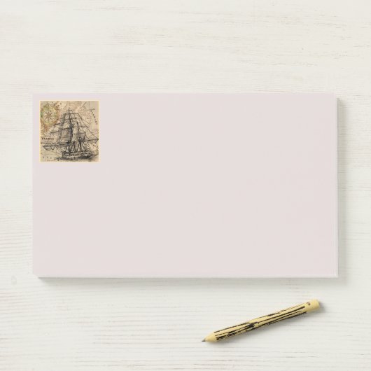 Oude Schepen en Kaart Post-it® Notes (Op bureau)