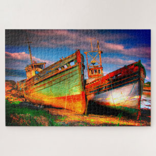 Oude schepen legpuzzel