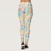 Oude schets van wilde bloemen (7) leggings (Achterkant)
