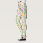 Oude schets van wilde bloemen (7) leggings (Links)