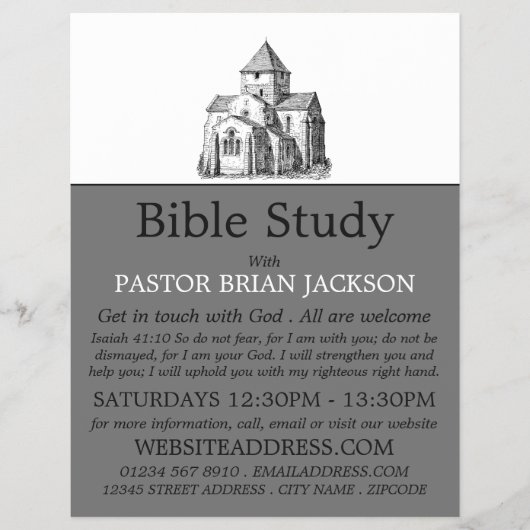 Oude Schetskerk, Christelijke Bijbelklasse Advert. Flyer (Voorkant)