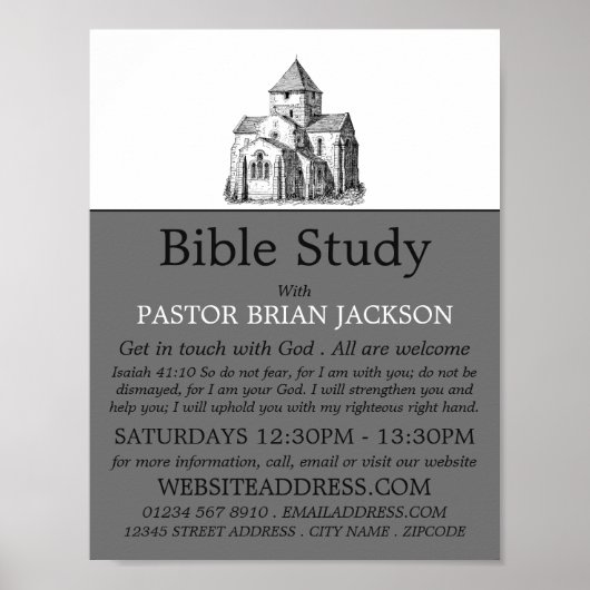 Oude Schetskerk, Christelijke Bijbelklasse Advert. Poster (Voorkant)