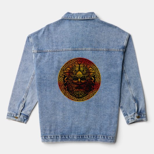 Oude Schild Kunstprint van Zeus Denim Jacket (Achterkant)