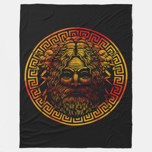 Oude Schild Kunstprint van Zeus Fleece Deken (Voorkant)